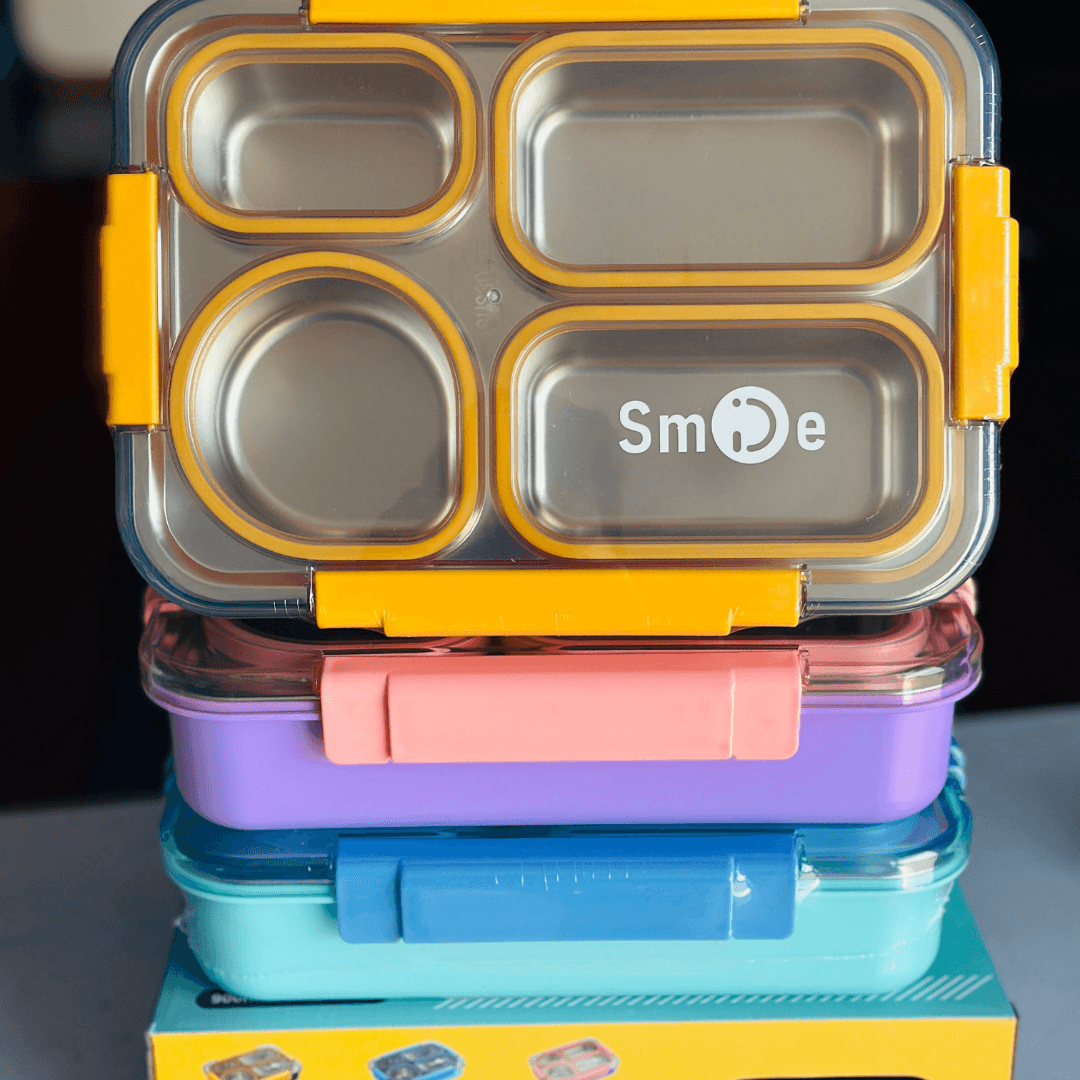 900ML SMILE 4 COMPART LUNCH BOX |A-P